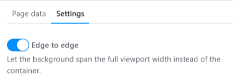 Edge to Edge settings