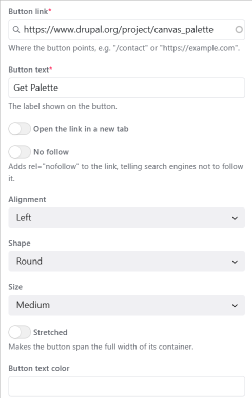 Button settings