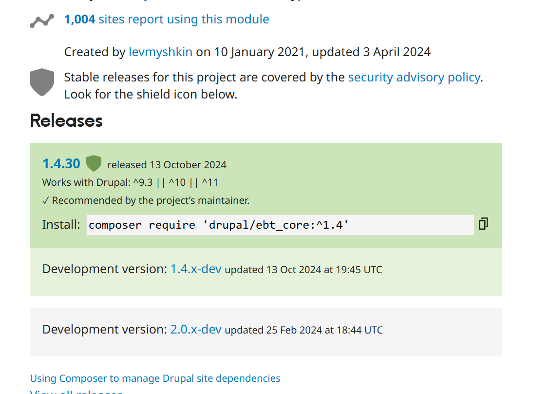 Download EPT Core module