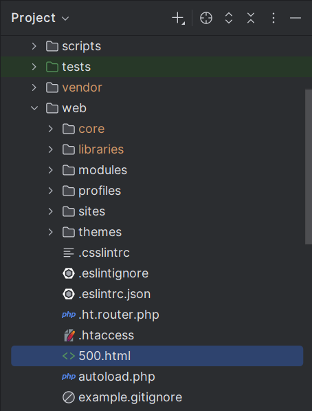 500 HTML page