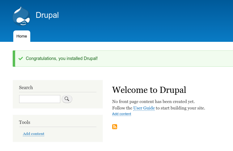 Drupal 9 installed
