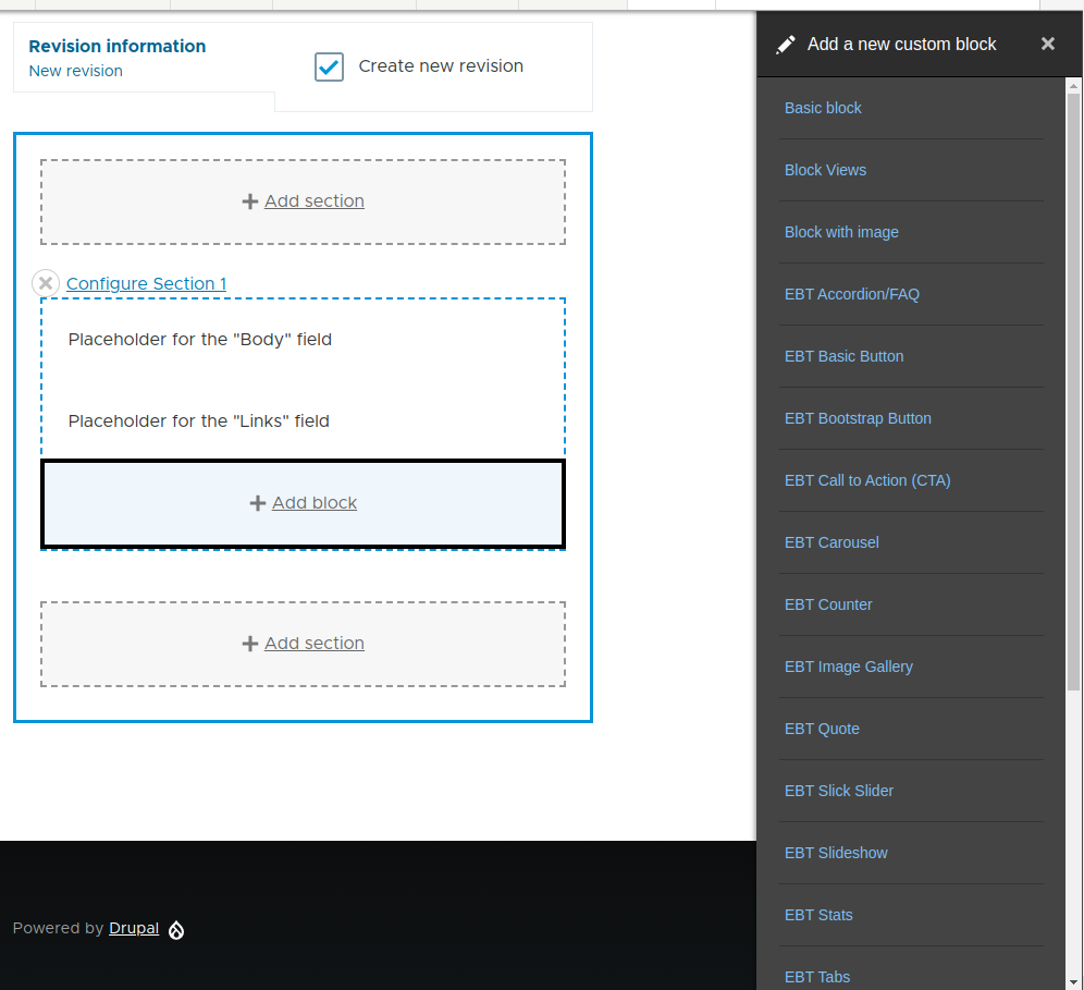 EBT Layout Builder