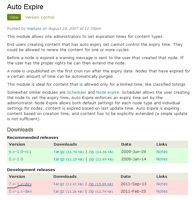 Drupal Auto Expire