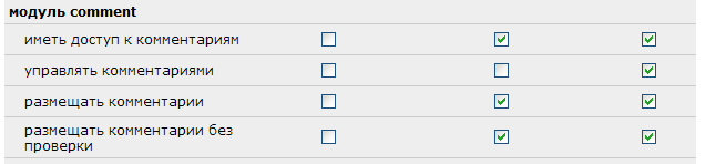 Drupal комментарии права доступа