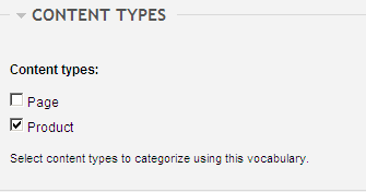 Drupal content types