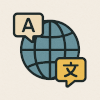 Icon: globe with language bubbles