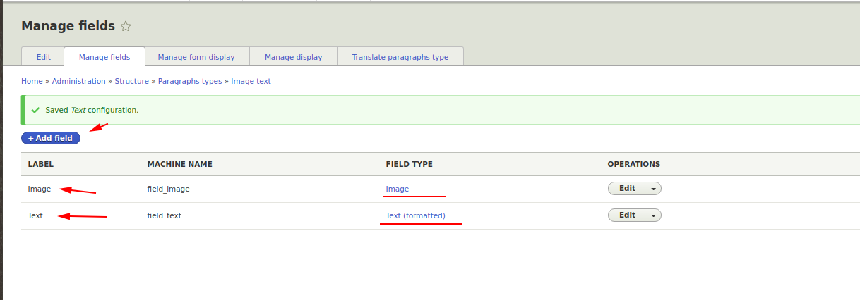 manage fields