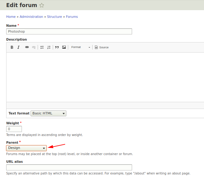 Drupal add form