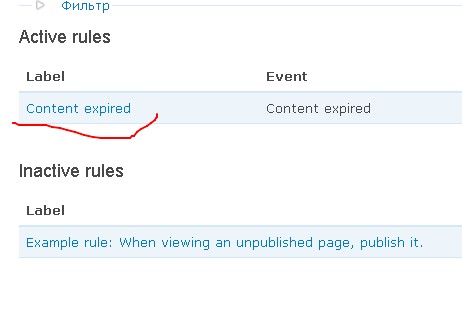 Drupal rule